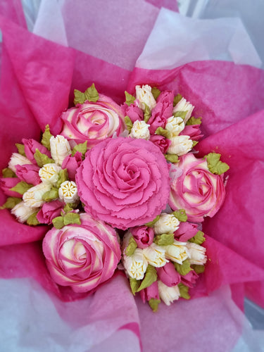 Adult Classes - Buttercream Floral Bouquet Class - 7 cupcake bouquet