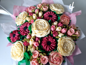 Adult Classes - Buttercream Floral Bouquet Class - 7 cupcake bouquet