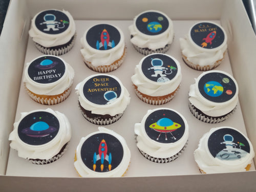 Out of Space Themed Cupcakes