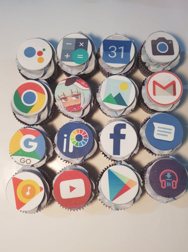 Social Media Themed Cupcakes